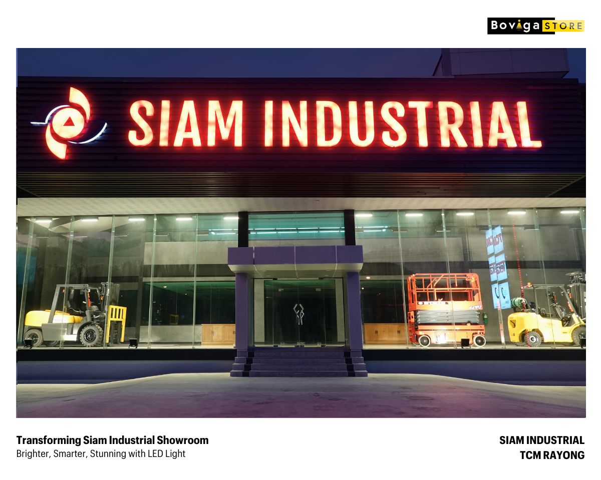 ปรับปรุงและออกแบบแสงสว่าง พร้อมติดตั้ง ให้กับโชว์รูมสินค้า Siam industrial ระยอง