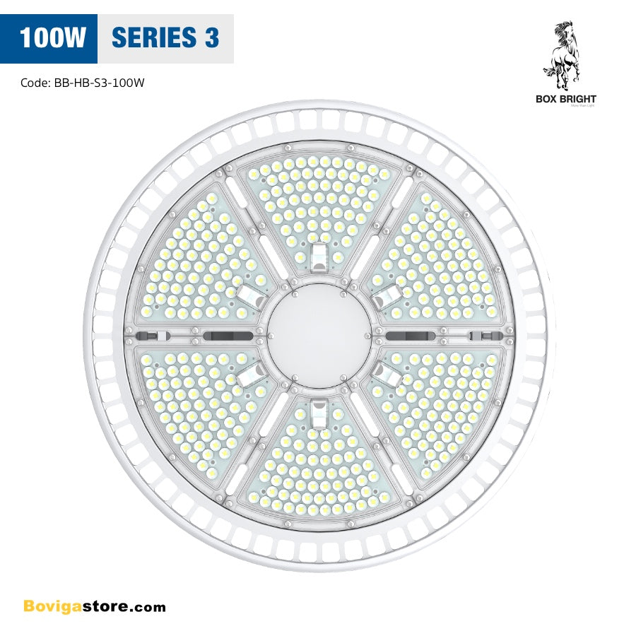 โคมไฟโรงงาน หรือ โคมไฮเบย์ LED 100W รุ่น Series 3 แบรนด์ BOX BRIGHT