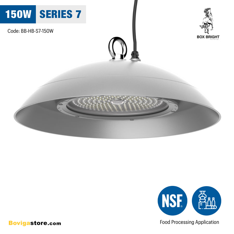 LED High Bay | โคมไฟ ไฮเบย์ LED 150W แบรนด์ BOX BRIGHT รุ่น Series 7 ออกแบบสำหรับอุตสาหกรรมอาหารโดยเฉพาะ
