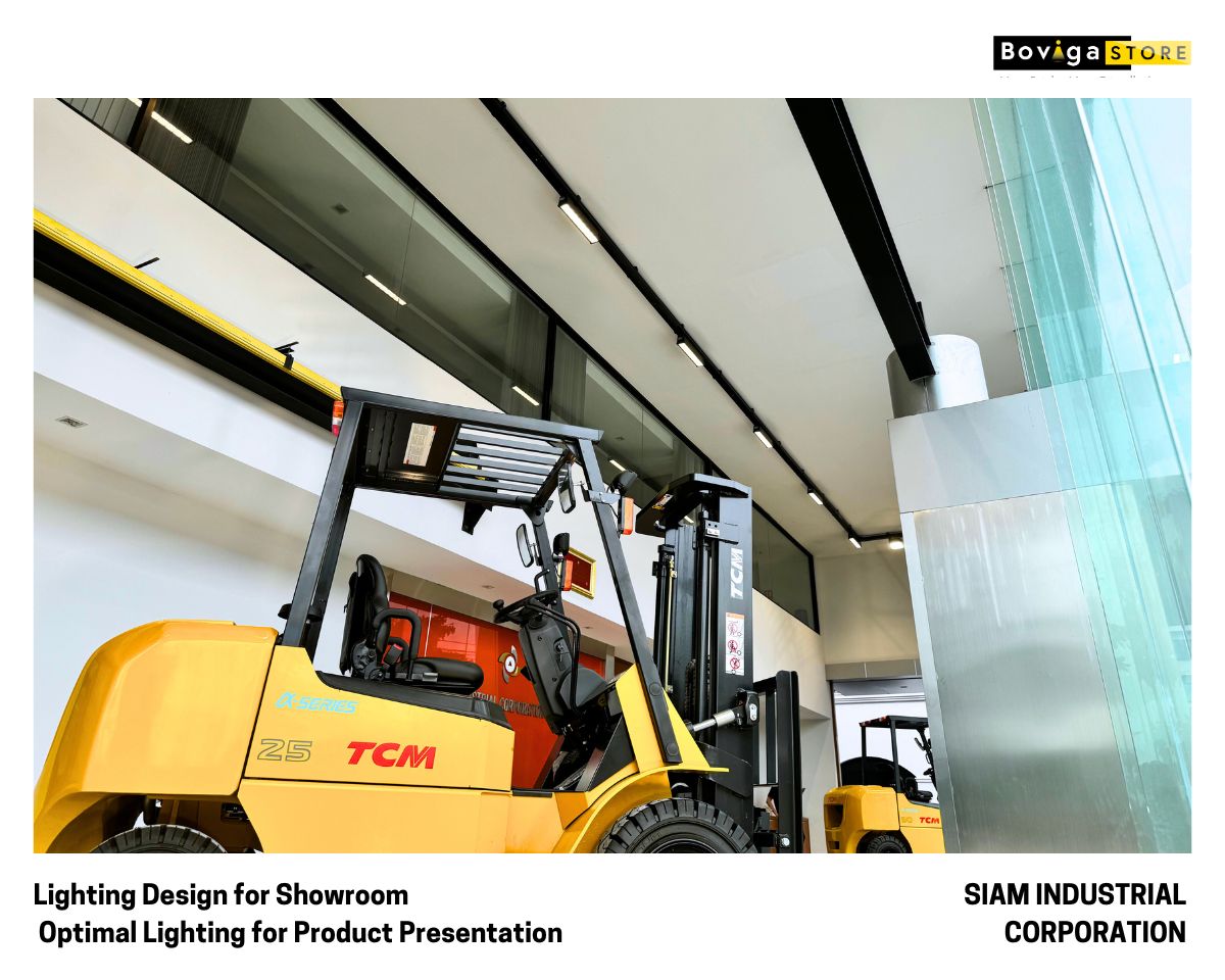 งานออกแบบแสงสว่างโชว์รูม SIAM INDUSTRIAL CORPORATION | เคล็ดลับสร้างบรรยากาศให้สินค้าดูโดดเด่น