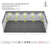 ขนาดอาคาร กว้าง 20 x ยาว 40 เมตร ติดตั้งโคมไฟ ไฮเบย์ LED 150W ที่ความสูง 12 เมตร ค่าความสว่าง 200 lux