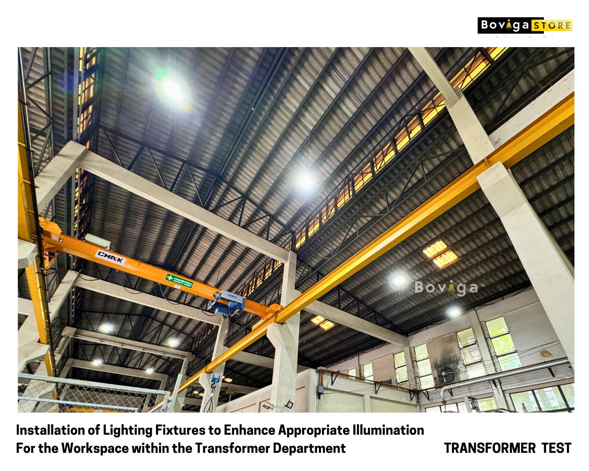 งานติดตั้งโคมไฟ - ตรวจวัดแสงสว่าง เพื่อเพิ่มความสว่างที่เหมาะสม สําหรับพื้นที่ทํางานภายในกองหม้อแปลง