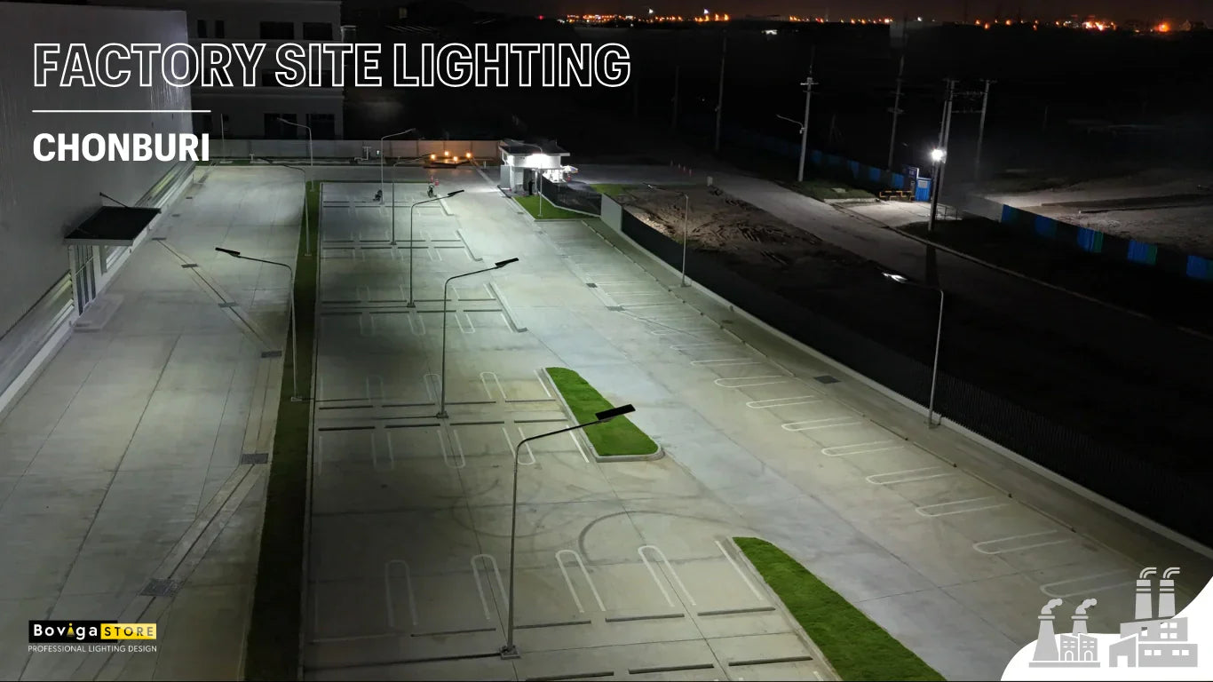 ไฟส่องสว่างภายนอกโรงงาน | Factory Site Lighting - Solar LED Street Light รุ่น SERIES 1A