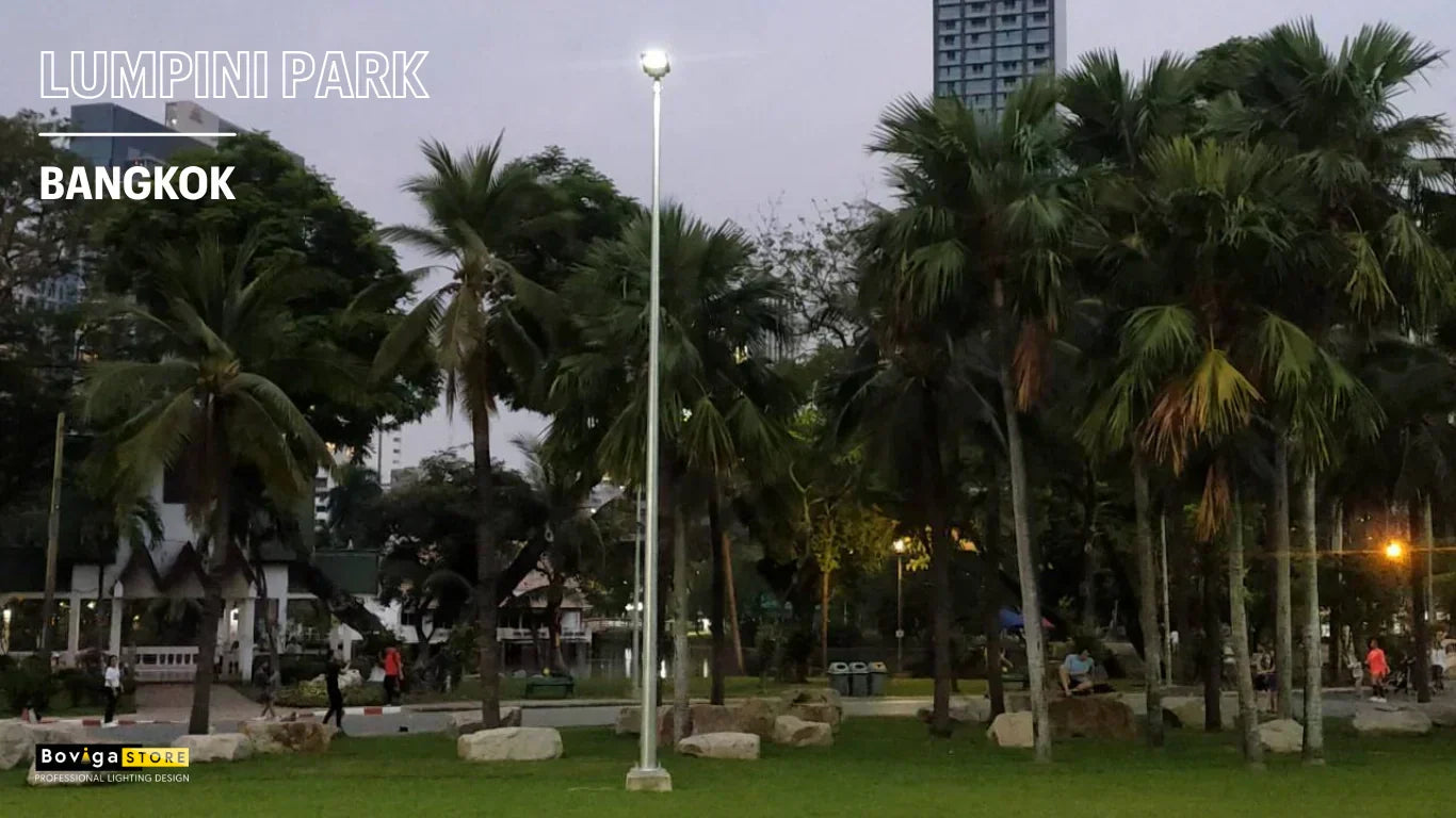 สวนสาธารณะ | Lumpini Park - Solar LED Street Light รุ่น SERIES 1A