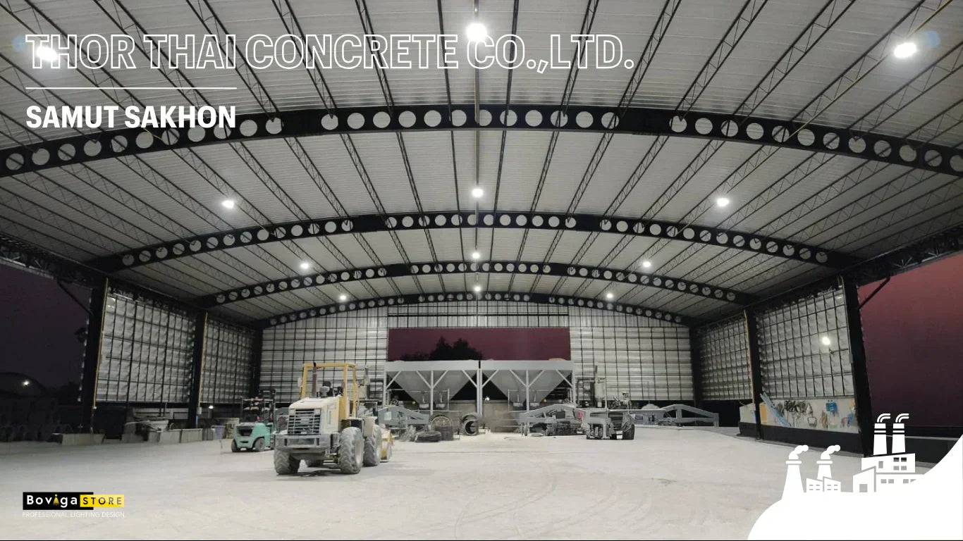 ลานคลังสินค้ากึ่งเปิด | Thor Thai Concrete - LED High Bay รุ่น COLLECTION 1A