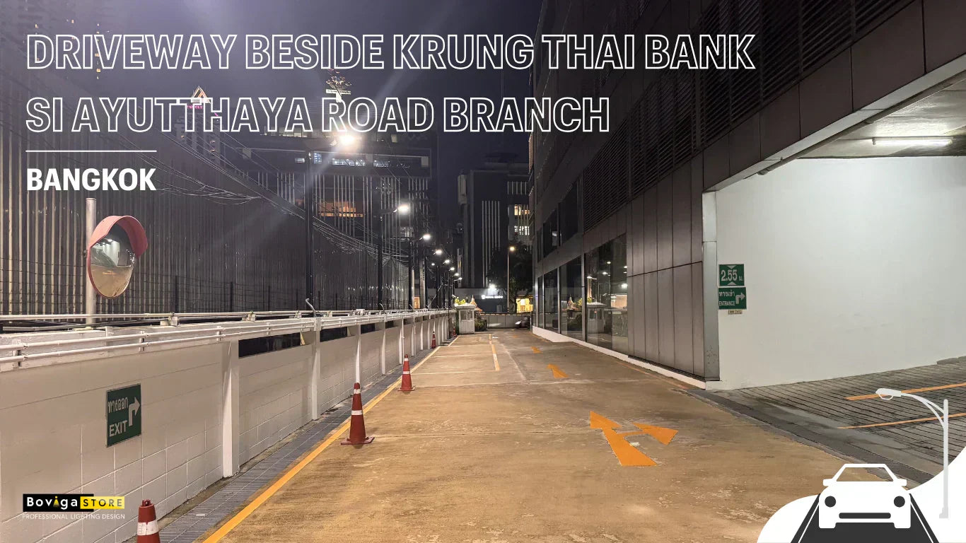 ทางเดินรถ | Krung Thai Bank Building - Solar LED Street Light รุ่น SERIES 4B