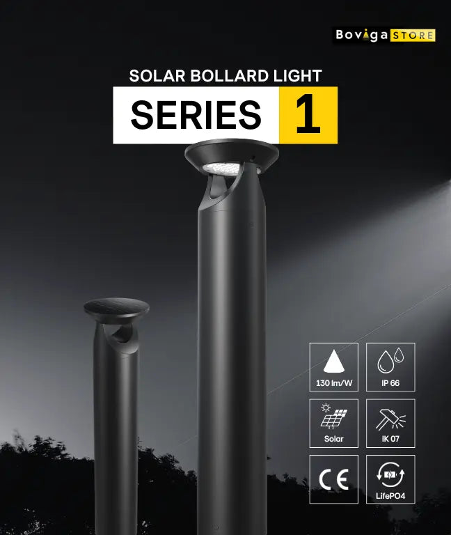 SERIES 1 | โคมไฟสนาม LED โซลาร์เซลล์ Solar Bollard Light | แบรนด์ BOX BRIGHT
