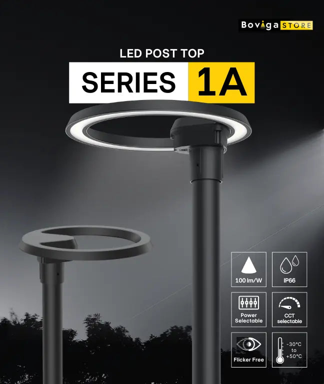 SERIES 1A | โคมไฟถนน UFO หรือโคมไฟหัวเสา LED Post Top | BOX BRIGHT