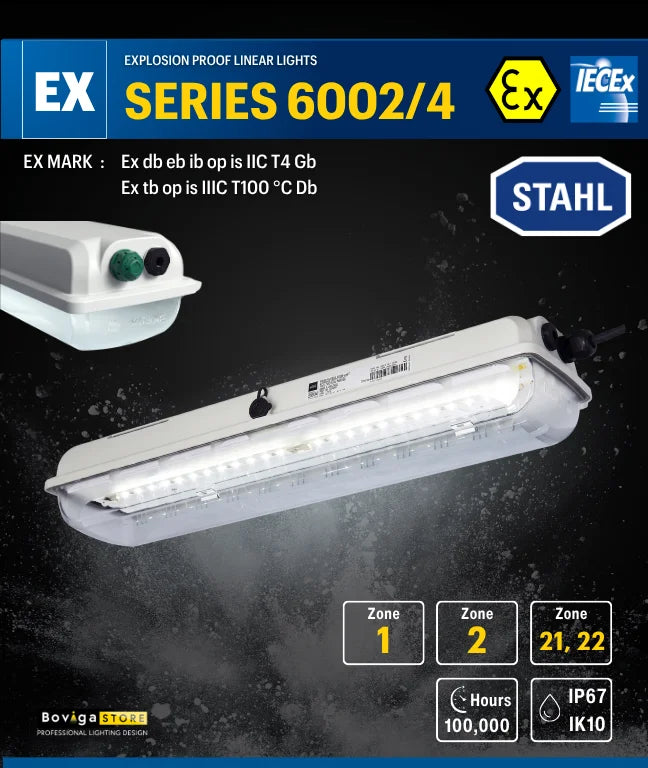 โคมไฟกันระเบิดแบบยาว | LED Explosion Proof Linear Light รุ่น SERIES 6002/4 แบรนด์ STAHL