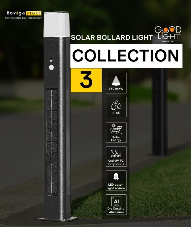 Solar Bollard Light Collection 3 | โคมไฟสนาม LED โซลาร์เซลล์ | แบรนด์ Good Light