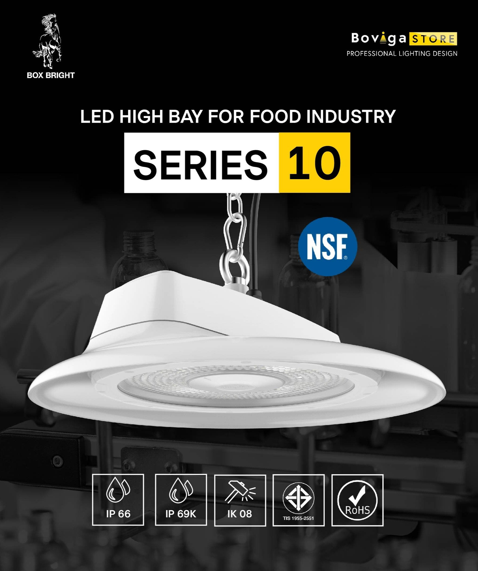 SERIES 10 | LED HIGH BAY 10 | โคมไฟไฮเบย์ สำหรับอุตสาหกรรมอาหาร