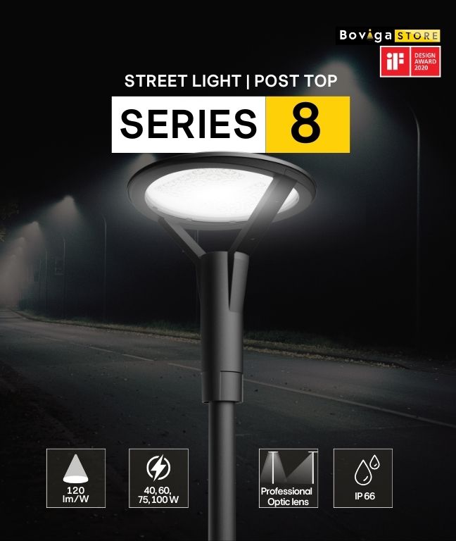 LED Post Top | โคมไฟหัวเสา LED รุ่น SERIES 8 ใหม่ แบรนด์ BOX BRIGHT