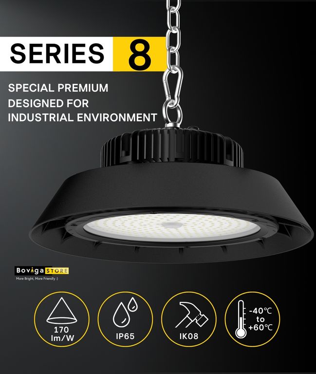 โคมไฮเบย์ LED | โคมไฟโรงงาน LED | LED HIGH BAY รุ่น SERIES 8 แบรนด์ BOX BRIGHT