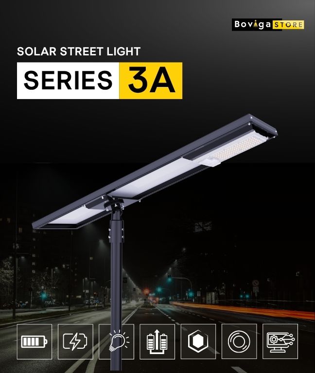 LED Solar Street Light  Series 3A โคมไฟถนนโซล่าเซลล์ แบรนด์ Box Bright