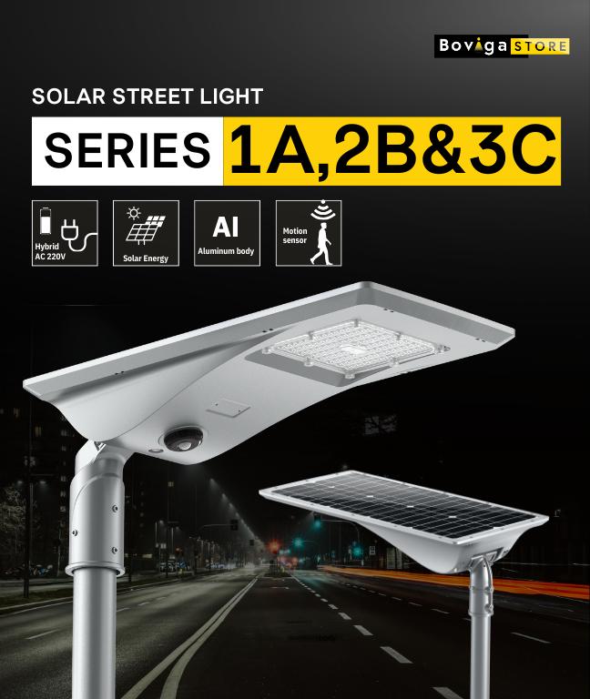 Solar LED Street Light โคมไฟถนนโซล่าเซลล์ LED รุ่น SERIES 1A แบรนด์ BOX BRIGHT