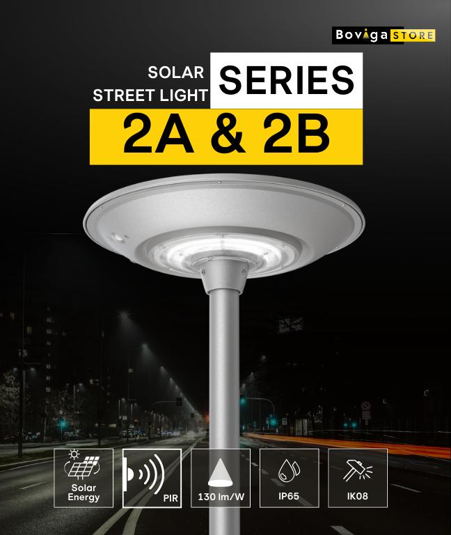 All in One Solar & Hybrid LED Post Top  |  โคมไฟถนน UFO หรือ โคมไฟหัวเสาโซล่าเซลล์ LED รุ่น SERIES 2A&2B
