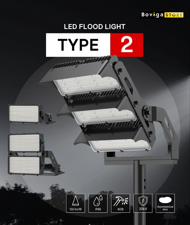TYPE 2 | โคมไฟสปอร์ตไลท์ | LED FLOOD LIGHT | LIGHT POWER