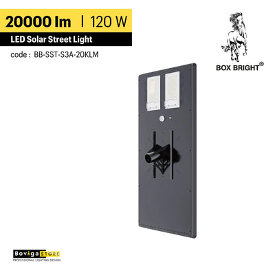 20000 lm ~ โคมไฟถนนโซล่าเซลล์ รุ่น Star Light | ความสูงติดตั้งแนะนำ 10 -14 เมตร