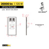 20000 lm ~ โคมไฟถนนโซล่าเซลล์ รุ่น Star Light | ความสูงติดตั้งแนะนำ 10 -14 เมตร