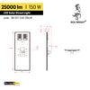 25000 lm ~ โคมไฟถนนโซล่าเซลล์ รุ่น Star Light | ความสูงติดตั้งแนะนำ 10 -16 เมตร