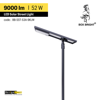 9000 lm ~ โคมไฟถนนโซล่าเซลล์ รุ่น Star Light | ความสูงติดตั้งแนะนำ 6-9 เมตร