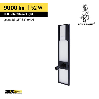 9000 lm ~ โคมไฟถนนโซล่าเซลล์ รุ่น Star Light | ความสูงติดตั้งแนะนำ 6-9 เมตร