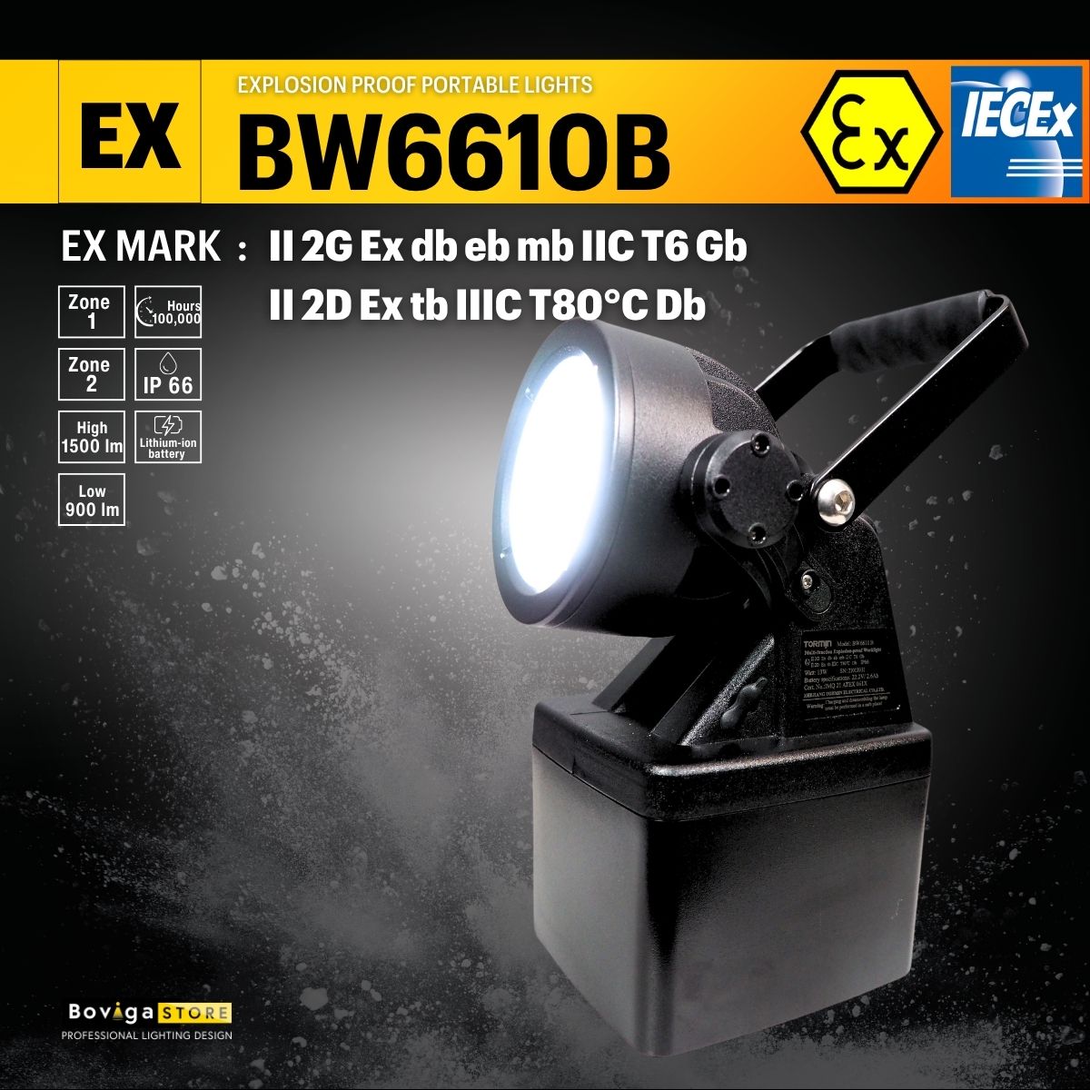 ไฟกันระเบิดแบบพกพา | LED Explosion Proof Portable Lighting รุ่น BW6610B