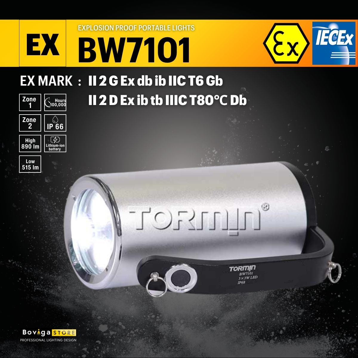 ไฟกันระเบิดแบบพกพา | LED Explosion Proof Portable Lighting รุ่น BW7101