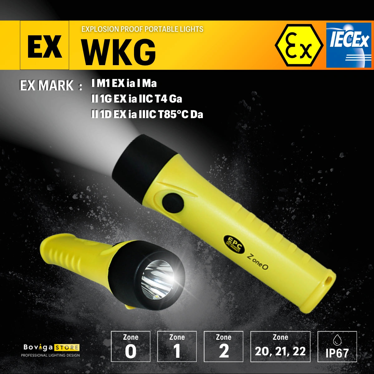 ไฟฉายกันระเบิด LED | LED Explosion Proof Portable Flash Light รุ่น WKG