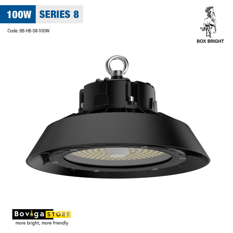 100W รุ่น SERIES 8 โคมไฟ ไฮเบย์ LED ความสูงแนะนำติดตั้ง 5.5~9 เมตร ประกัน 5 ปี