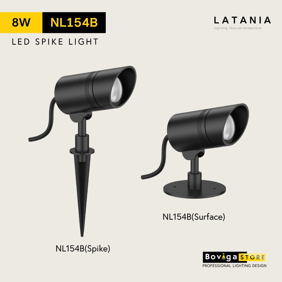 8W รุ่น NL164B โคมไฟปักดิน ( LED Spike Light ) ทรงกระบอกมีฝาครอบเลนส์ ควบคุมแสง ลดแสงแยงตา
