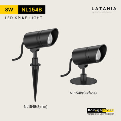 8W รุ่น NL164B โคมไฟปักดิน ( LED Spike Light ) ทรงกระบอกมีฝาครอบเลนส์ ควบคุมแสง ลดแสงแยงตา