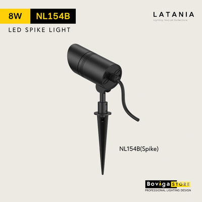 8W รุ่น NL164B โคมไฟปักดิน ( LED Spike Light ) ทรงกระบอกมีฝาครอบเลนส์ ควบคุมแสง ลดแสงแยงตา
