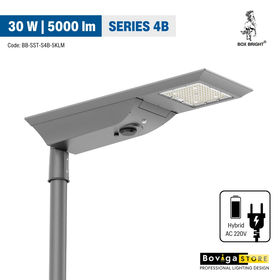 5000 lm รุ่น SERIES 4B Solar LED Street Light | โคมไฟถนนโซลาร์เซลล์ LED ประหยัดพลังงาน อายุการใช้งานยาวนาน