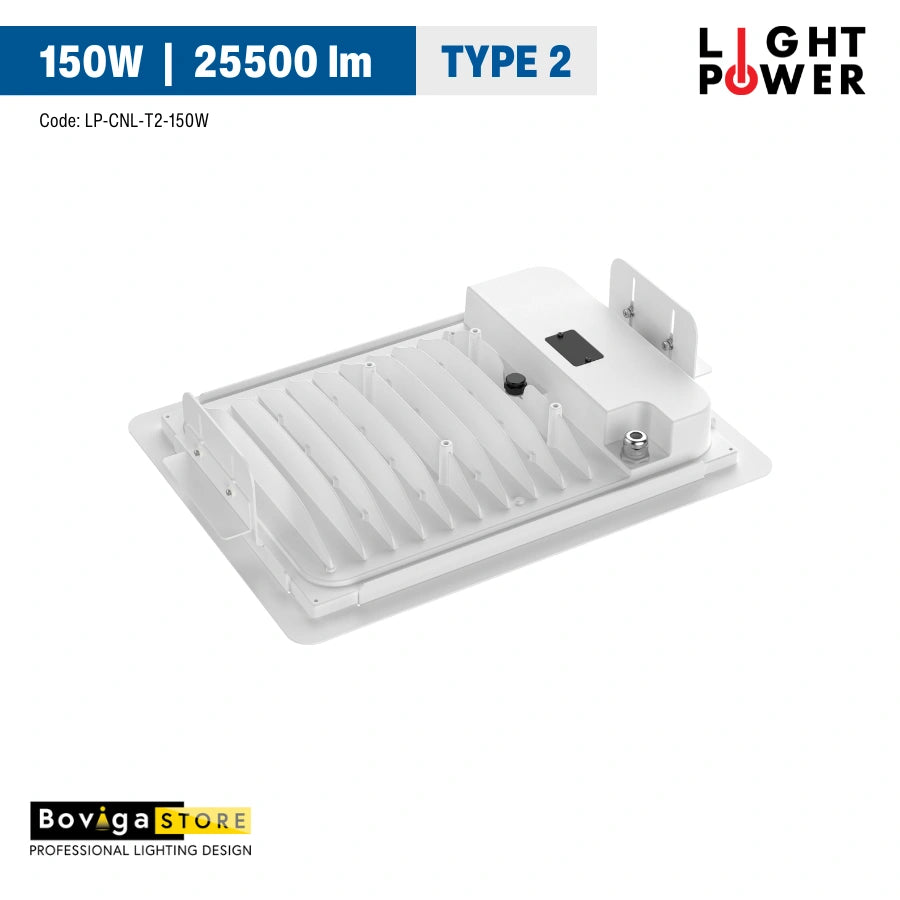 150W รุ่น TYPE 2 LED Canopy Light | โคมไฟปั๊มน้ำมัน LED ทนทาน ประสิทธิภาพสูง ประกัน 3 ปี
