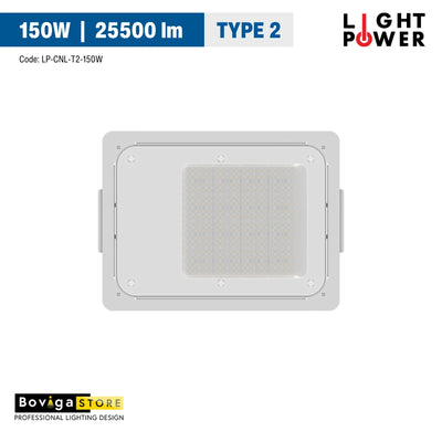 150W รุ่น TYPE 2 LED Canopy Light | โคมไฟปั๊มน้ำมัน LED ทนทาน ประสิทธิภาพสูง ประกัน 3 ปี