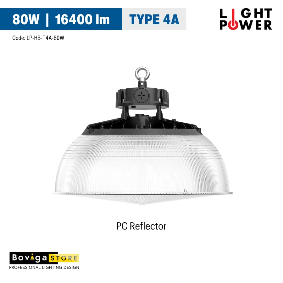 80W รุ่น TYPE 4A LED High Bay | โคมไฟไฮเบย์ LED ประหยัดพลังงาน ประสิทธิภาพสูง ประกัน 3 ปี