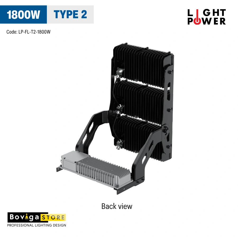 1800W รุ่น TYPE 2 โคมไฟสปอร์ตไลท์ LED Flood Light | แบรนด์ LIGHT POWER