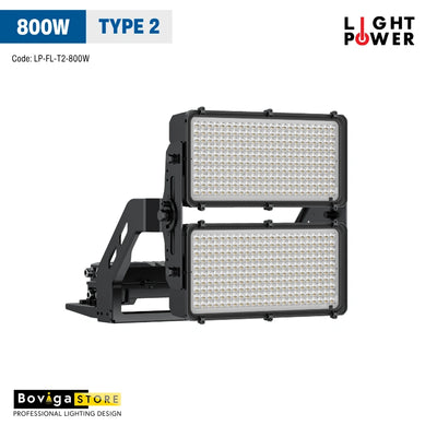 800W รุ่น TYPE 2 โคมไฟสปอร์ตไลท์ LED Flood Light | แบรนด์ LIGHT POWER
