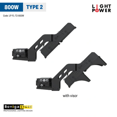 800W รุ่น TYPE 2 โคมไฟสปอร์ตไลท์ LED Flood Light | แบรนด์ LIGHT POWER