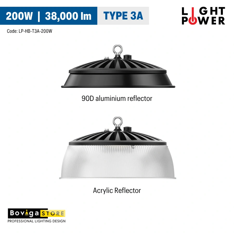 200W รุ่น TYPE 3A LED High Bay | โคมไฟไฮเบย์ LED แสงสบายตา ประหยัดพลังงาน ประกัน 3 ปี