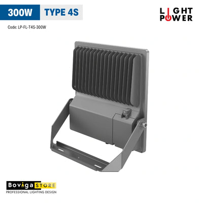 300W รุ่น TYPE 4S | โคมไฟฟลัดไลต์ LED ประหยัดพลังงาน แสงนิ่ง Flicker-Free ประกัน 3 ปี