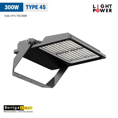 300W รุ่น TYPE 4S | โคมไฟฟลัดไลต์ LED ประหยัดพลังงาน แสงนิ่ง Flicker-Free ประกัน 3 ปี