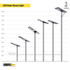 11000 lm ~ โคมไฟถนนโซล่าเซลล์ รุ่น Star Light | ความสูงติดตั้งแนะนำ 8-10 เมตร