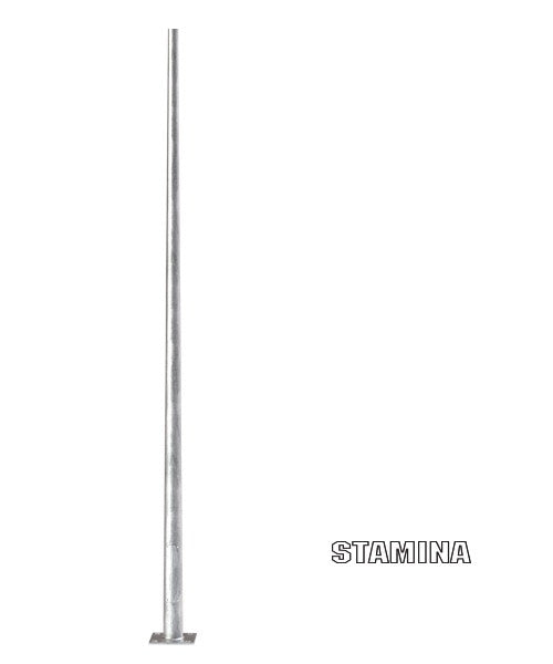เสาปลายเรียว ปลาย 1.5" สำหรับไฟถนน ชุบกัลวาไนท์ ชนิดเสาตรง แบรนด์ LUNAR ~ Upright Tapered Steel Column