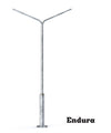 เสาโคมไฟ ปลาย 1.5" ชุบกัลวาไนท์ ชนิดกิ่งคุ่ สูง 3.00-9.00 เมตร แบรนด์ LUNAR ~ Galvanized Steel Lighting Pole: Double Arm