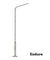 เสาโคมไฟ ปลาย 1"-1.5" ชุบกัลวาไนท์ ชนิดกิ่งเดี่ยว สูง 3.00-9.00 เมตร แบรนด์ LUNAR ~ Galvanized Steel Lighting Pole: Single Arm