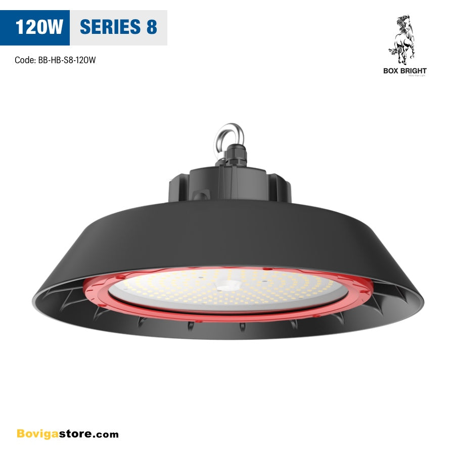 โคมไฟโรงงาน LED | โคมไฟ LED High Bay | โคม ไฮเบย์ LED ขนาด 120W รุ่น Series 8 แบรนด์ BOX BRIGHT