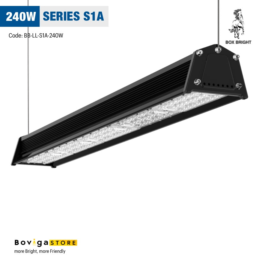 240W LED Linear High Bay | โคมไฟ ไฮเบย์ LED แบบยาว ความสูงแนะนำติดตั้ง 14~24 เมตร สำหรับ โกดัง คลังสินค้า โรงงาน อาคาร