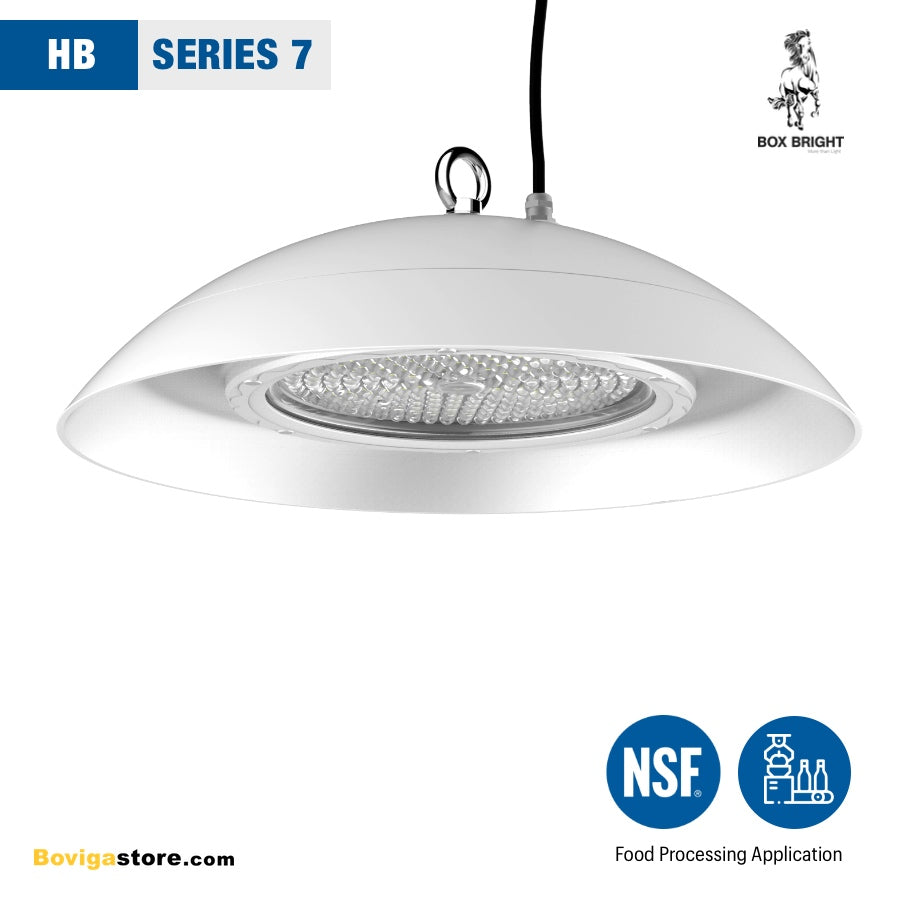 เลือกใช้ coating สีขาวสำหรับไฮเบย์ led 150w รุ่น series 7 สำหรับโรงงานผลิตอาหาร